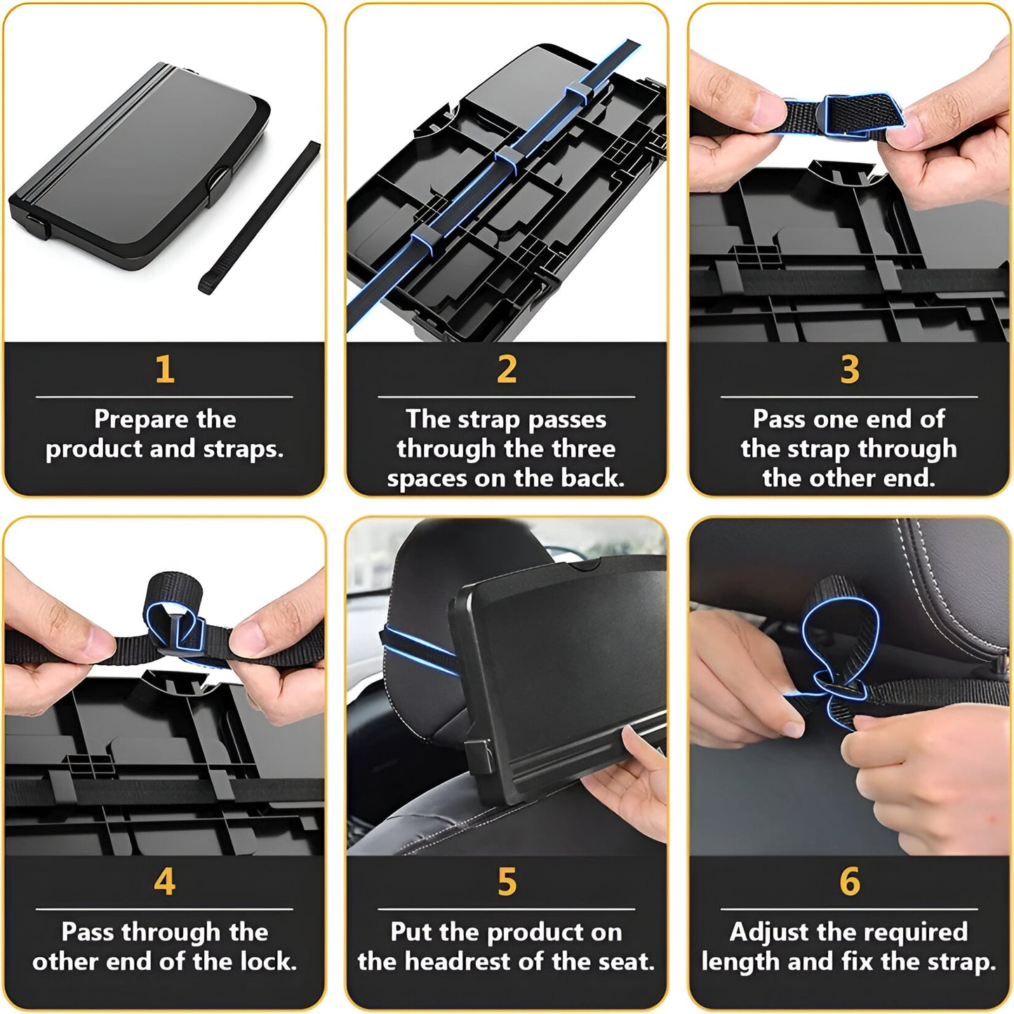Car Travel Foldable Dining Tray